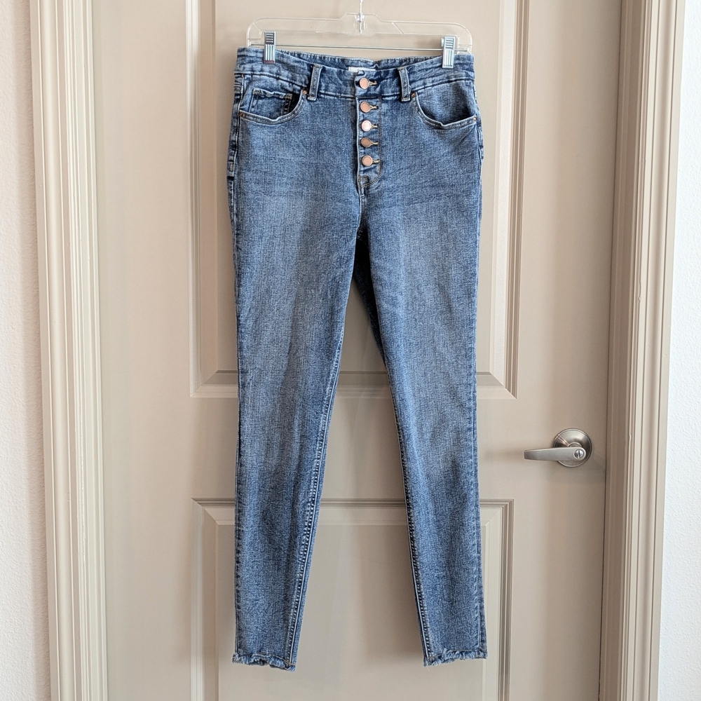 Maurices High-Rise Button-Fly Skinny Jeans M Long 28x28